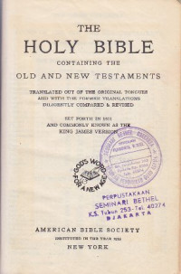 Image of The Holy Bible containing the old and new testament
