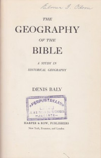 Image of The geography of the Bible : A study in historical geography