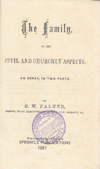 Image of The family in its civil and churchly aspects