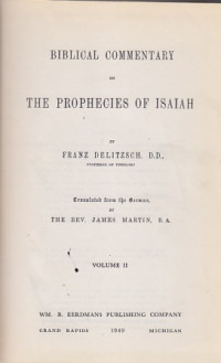 Image of Biblical commentary on the prophecies of Isaiah Vol.2