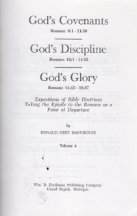 Image of God's covenants,God's Discipline,God's Glory - Romans vol 4