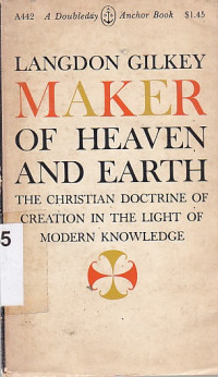 Image of Maker of heaven and earth:A study of the christian doktrine of creation