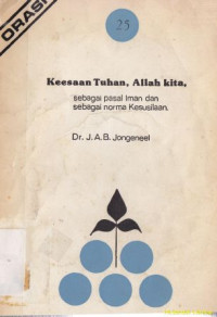 Image of Keesaan Tuhan Allah kita sebagai pasal iman dan sebagai norma kesusilaan