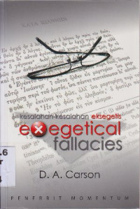 Image of Kesalahan-Kesalahan Eksegetis : Exegetical fallacies