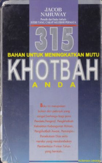 Image of 315 bahan untuk meningkatkan mutu khotbah anda