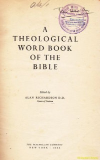 Image of A Theological word book of the bible