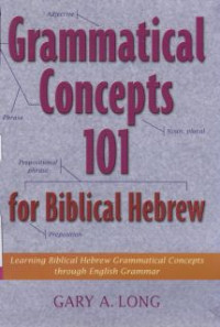 Image of Grammatical concept 101 for biblical Hebrew : learning biblical hebrew grammatical concepts through english grammar