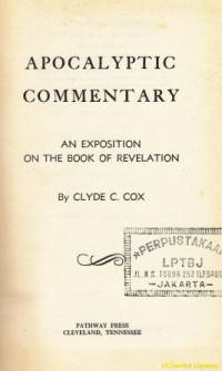 Image of Apocalyptic commentary : an exposition on the book of revelation