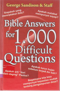 Image of Bible answer for 1000 difficult questions