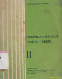 Image of Bimbingan menulis skripsi thesis jil.1