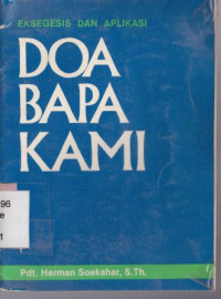 Image of Eksegesis dan aplikasi doa bapa kami