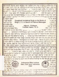 Image of Exegitical: homiletical study on the books of kings (I,II) in search of pastoral messages
