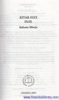 Image of Kitab suci Injil : bahasa Mbojo