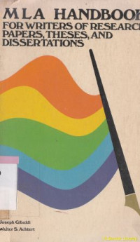 Image of MLA handbook for writers research papers, theses, and dissertations