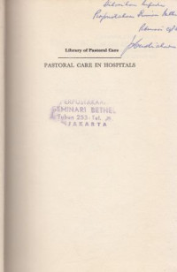 Image of Pastoral care in hospitals