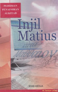 Image of Pedoman penafsiran alkitab injil Matius