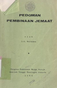Image of Pedoman pembinaan jemaat