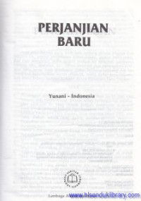 Image of Perjanjian baru Yunani-Indonesia