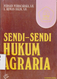 Image of Sendi-sendi hukum agraria