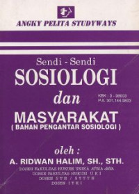 Image of Sendi-sendi sosiologi dan masyarakat : bahan pengantar psikologi