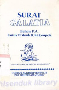 Image of Surat Galatia Bahan PA Untuk Pribadi dan Kelompok