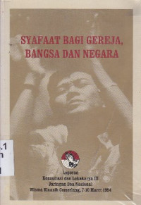 Image of Syafaat bagi gereja, bangsa dan negara