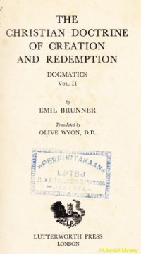 Image of The christian doctrine of creation and redemption docmatics vol. 2