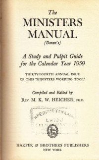 Image of The ministers manual