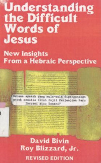 Image of Understanding the difficult words of Jesus new insights from a hebreaic perspective