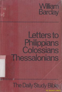 Image of The letters to the philippians colossians and thessalonians