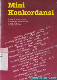Image of Mini konkordansi