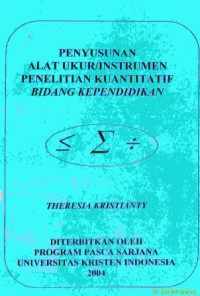 Image of Penyusunan alat ukur/instrumen penelitian kuantitatif bidang kependidikan