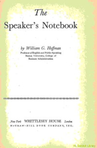 Image of The speakers notebook
