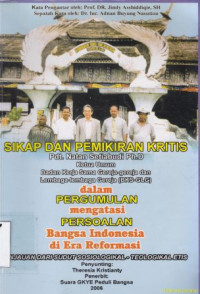 Image of Sikap dan pemikiran kritis Pdt. Natan Setiabudi:ketua umum PGI menjelang paskah dan pemilu 2004