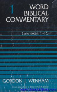 Image of Word Biblical Commentary - Vol.1 : Genesis 1-15